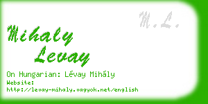 mihaly levay business card
