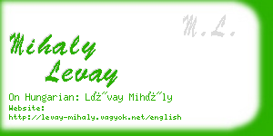 mihaly levay business card